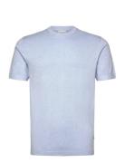 Eco Vero S/S O-Neck Tee Tops T-shirts Short-sleeved Blue Lindbergh
