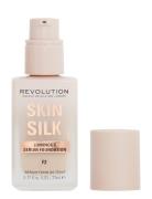 Revolution Makeup Skin Silk Serum Foundation F2 Meikkivoide Meikki Rev...
