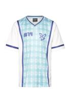 Printed Argyle T-Shirt Tops T-shirts Short-sleeved White Lyle & Scott