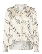 Lr-Kennedy Tops Shirts Long-sleeved Cream Levete Room