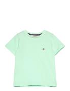 Shield Ss T-Shirt Tops T-shirts Short-sleeved Green GANT