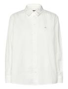 Tjw Rlx Linen Shirt Tops Shirts Long-sleeved White Tommy Jeans