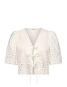 Linda Tops Blouses Short-sleeved White SUNCOO Paris