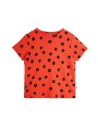 Dots Aop Ss Tee Tops T-shirts Short-sleeved Red Mini Rodini