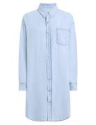 Relaxed Denim Shirt Dress Polvipituinen Mekko Blue Calvin Klein Jeans