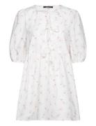 Front Tie Dress Lyhyt Mekko White Gina Tricot