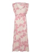 Samoll Midi Dress Sl Polvipituinen Mekko Pink Lollys Laundry