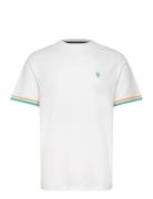 Nils Com Pi Uspa M Tee Tops T-shirts Short-sleeved White U.S. Polo Ass...