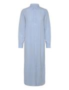 Rel Tonal Striped Seersucker Dress Polvipituinen Mekko Blue GANT