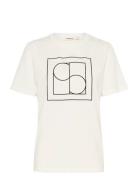 Slvarga Embroidered Tee Ss Tops T-shirts & Tops Short-sleeved White So...