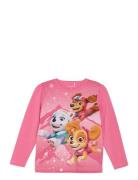 T-Shirt Ls Tops T-shirts Long-sleeved T-shirts Pink Minymo