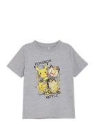 T-Shirt Ss Tops T-shirts Short-sleeved Grey Minymo