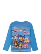 T-Shirt Ls Tops T-shirts Long-sleeved T-shirts Blue Minymo