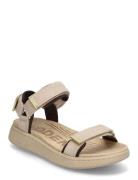 Line Suede Matalapohjaiset Sandaalit Cream WODEN