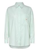Summer Poplin Over D Shirt Tops Shirts Long-sleeved Green Calvin Klein...