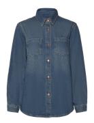 Shirt Tops Shirts Long-sleeved Blue United Colors Of Benetton