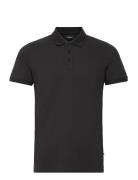 Mapoleo Melange Tops Polos Short-sleeved Black Matinique