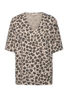 Blouse From Freequent In A Soft Material With Allover Leopard Print. T...