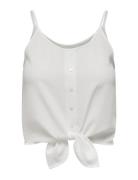 Onllecey Sl Knot Singlet Noos Wvn Tops T-shirts & Tops Sleeveless Whit...