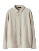 Nlmfinen Ls Shirt Tops Shirts Long-sleeved Shirts Beige LMTD