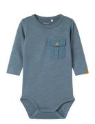 Nbmhowel Ls Body Bodies Long-sleeved Blue Name It