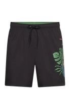 Tiki Hand Swimshort Uimashortsit Black Santa Cruz
