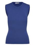 Griet R Top Vests Knitted Vests Blue Andiata
