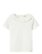 Nmflalo Tan Ss Slim Top Lil Tops T-shirts Short-sleeved White Lil'Atel...