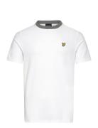 Contrast Collar T-Shirt Tops T-shirts Short-sleeved White Lyle & Scott