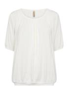 Sc-Marica Tops T-shirts & Tops Short-sleeved White Soyaconcept