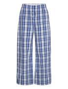 Wide-Leg Cotton Twill Trousers Bottoms Trousers Wide Leg Blue Monki