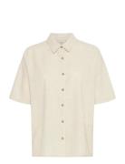 Frjuna Sh 2 Tops Shirts Short-sleeved Cream Fransa