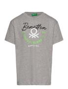 T-Shirt Tops T-shirts Short-sleeved Grey United Colors Of Benetton