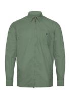 Garment-Dyed Oxford Overshirt Tops Overshirts Khaki Green Polo Ralph L...