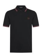 Twin Tipped Fp Shirt Tops Polos Short-sleeved Black Fred Perry