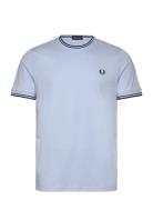 Twin Tipped T-Shirt Designers T-shirts Short-sleeved Blue Fred Perry