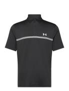 Ua Playoff 3.0 Stripe Polo Tops Polos Short-sleeved Black Under Armour