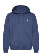 Double-Knit Full-Zip Hoodie Tops Sweat-shirts & Hoodies Hoodies Blue P...