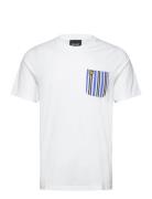 Stripe Pocket T-Shirt Tops T-shirts Short-sleeved White Lyle & Scott