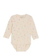 Body Ls Aop Pitkähihainen Body Cream Minymo