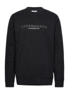 O-Neck Printed Sweat Tops Sweat-shirts & Hoodies Sweat-shirts Black Li...