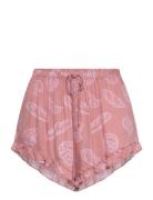 Short Vis Satin Ruffle Pyjama Pink Hunkemöller