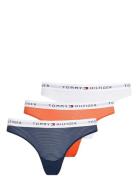 3 Pack Mesh Thong Stringit Alusvaatteet White Tommy Hilfiger