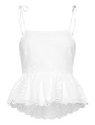 Libby Blouse Tops Blouses Sleeveless White Noella