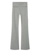 Nlfdicte Lw Fold Down Bootcut Pant Bottoms Leggings Grey LMTD