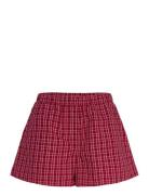 Relaxed Boxer Cotton Shorts Bottoms Shorts Casual Shorts Red Weekday