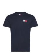 Tjm Slim Essential Flag Tee Ext Tops T-shirts Short-sleeved Navy Tommy...