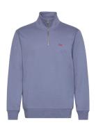 Original Hm 1/4 Zip Cliff Tops Sweat-shirts & Hoodies Sweat-shirts Blu...
