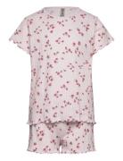 Pyjama Tee Shorts Set Aop Flow Pyjamasetti Pyjama Purple Lindex