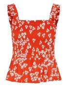 Kaamber Smock Top Tops T-shirts & Tops Sleeveless Red Kaffe